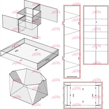 طرح برش لیزری جعبه کادویی و بسته بندی11